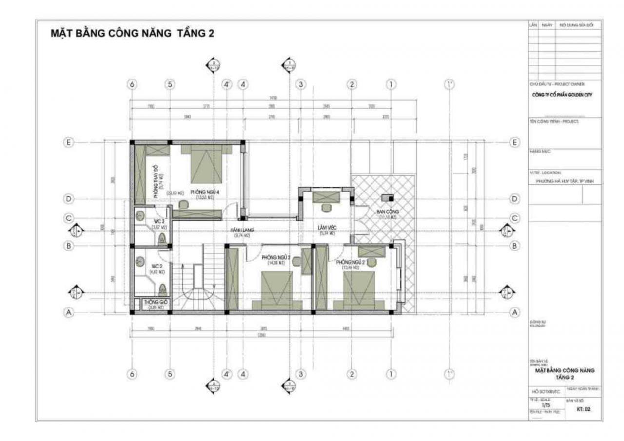 Bán bản vẽ thiết kế nhà phố 3 tầng 9x15m có gara ôtô 